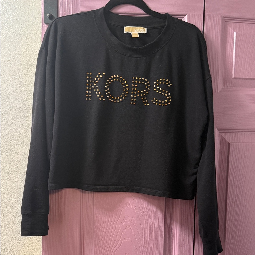 Black KORS Studded Sweatshirt